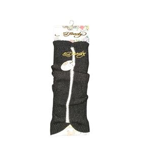 Ed Hardy Black and Gold Leg Warmers
